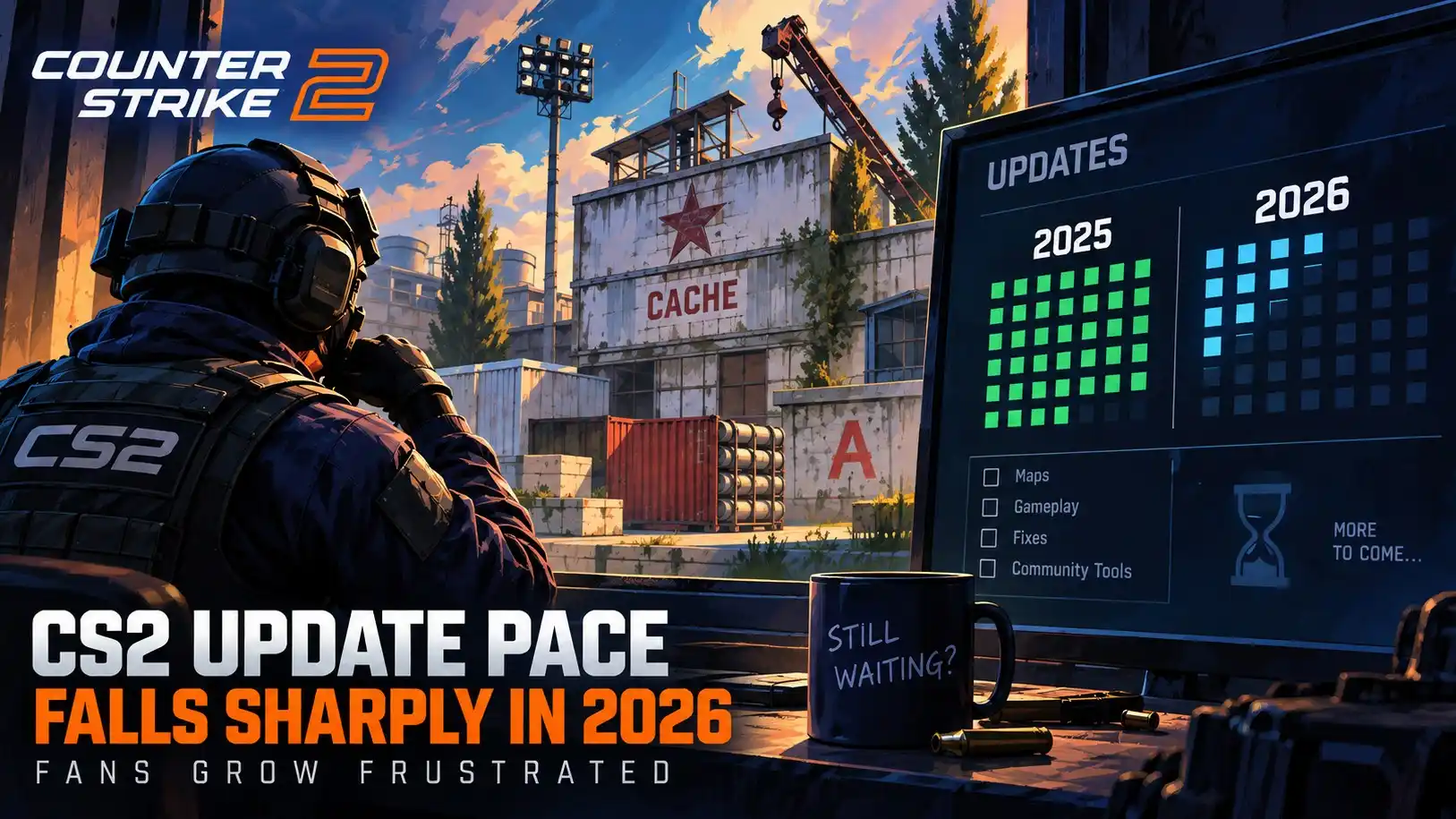 CS2 Update Pace Slows in 2026 as Players Question Valve’s Patch Schedule